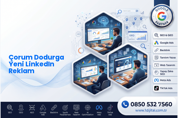 Çorum Dodurga Yeni LinkedIn Reklam — Dijital 1 dijital pazarlama hizmeti görseli