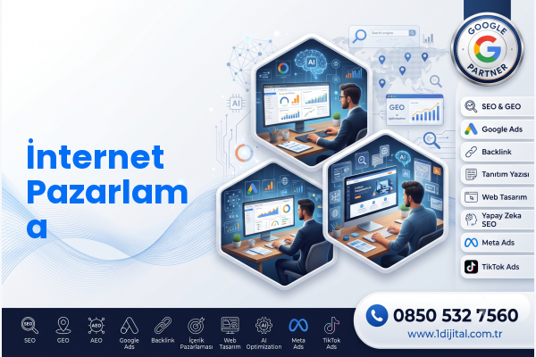 İnternet Pazarlama — Dijital 1 dijital pazarlama hizmeti görseli