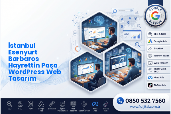 İstanbul Esenyurt Barbaros Hayrettin Paşa WordPress Web Tasarım — Dijital1 dijital pazarlama hizmeti görseli