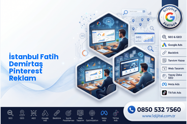 İstanbul Fatih Demirtaş Pinterest Reklam — Dijital1 dijital pazarlama hizmeti görseli