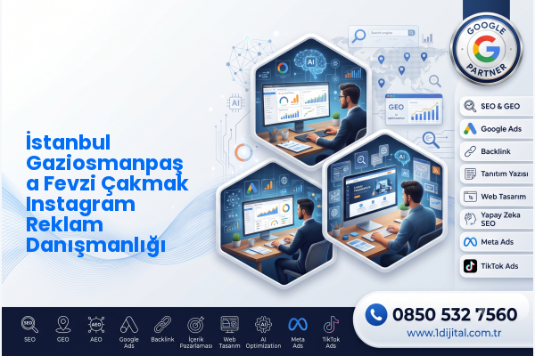 İstanbul Gaziosmanpaşa Fevzi Çakmak Instagram Reklam Danışmanlığı — Dijital1 dijital pazarlama hizmeti görseli