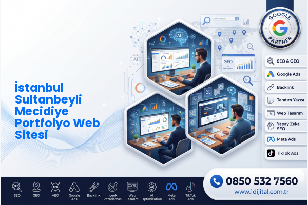 İstanbul Sultanbeyli Mecidiye Portfolyo Web Sitesi — Dijital1 dijital pazarlama hizmeti görseli