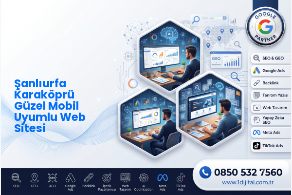 Şanlıurfa Karaköprü Güzel Mobil Uyumlu Web Sitesi — Dijital1 dijital pazarlama hizmeti görseli