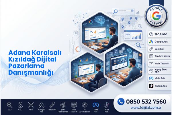 Adana Karaisalı Kızıldağ Dijital Pazarlama Danışmanlığı — Dijital1 dijital pazarlama hizmeti görseli