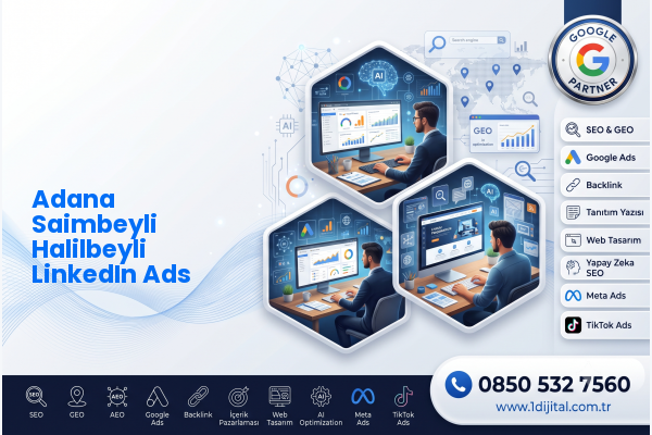 Adana Saimbeyli Halilbeyli LinkedIn Ads — Dijital1 dijital pazarlama hizmeti görseli