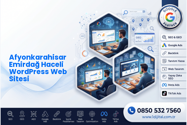 Afyonkarahisar Emirdağ Haceli WordPress Web Sitesi — Dijital1 dijital pazarlama hizmeti görseli