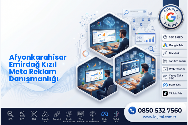Afyonkarahisar Emirdağ Kızıl Meta Reklam Danışmanlığı — Dijital1 dijital pazarlama hizmeti görseli