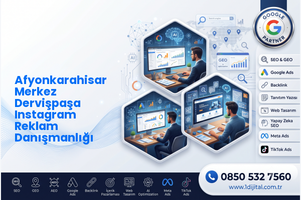 Afyonkarahisar Merkez Dervişpaşa Instagram Reklam Danışmanlığı — Dijital1 dijital pazarlama hizmeti görseli