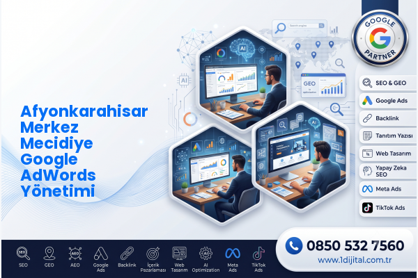 Afyonkarahisar Merkez Mecidiye Google AdWords Yönetimi — Dijital1 dijital pazarlama hizmeti görseli