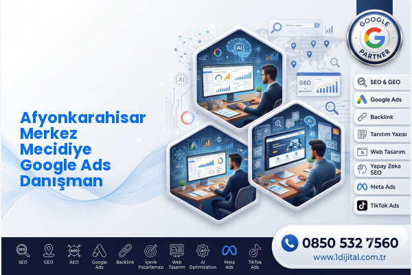 Afyonkarahisar Merkez Mecidiye Google Ads Danışman — Dijital1 dijital pazarlama hizmeti görseli