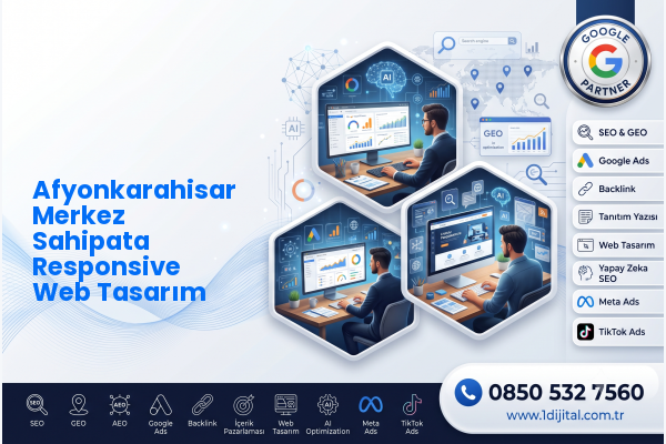 Afyonkarahisar Merkez Sahipata Responsive Web Tasarım — Dijital1 dijital pazarlama hizmeti görseli