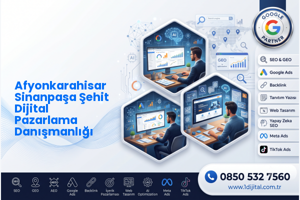 Afyonkarahisar Sinanpaşa Şehit Dijital Pazarlama Danışmanlığı — Dijital1 dijital pazarlama hizmeti görseli