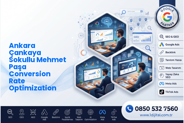Ankara Çankaya Sokullu Mehmet Paşa Conversion Rate Optimization — Dijital 1 dijital pazarlama hizmeti görseli