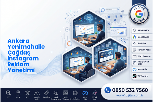 Ankara Yenimahalle Çağdaş Instagram Reklam Yönetimi — Dijital1 dijital pazarlama hizmeti görseli