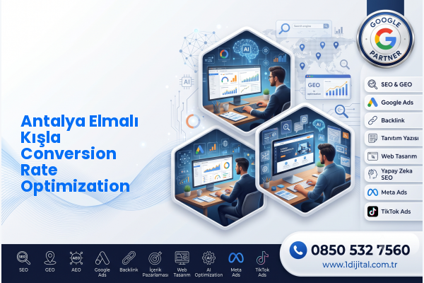 Antalya Elmalı Kışla Conversion Rate Optimization — Dijital 1 dijital pazarlama hizmeti görseli