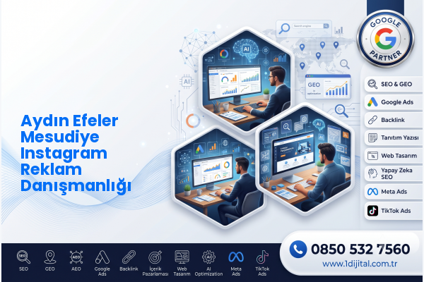 Aydın Efeler Mesudiye Instagram Reklam Danışmanlığı — Dijital1 dijital pazarlama hizmeti görseli