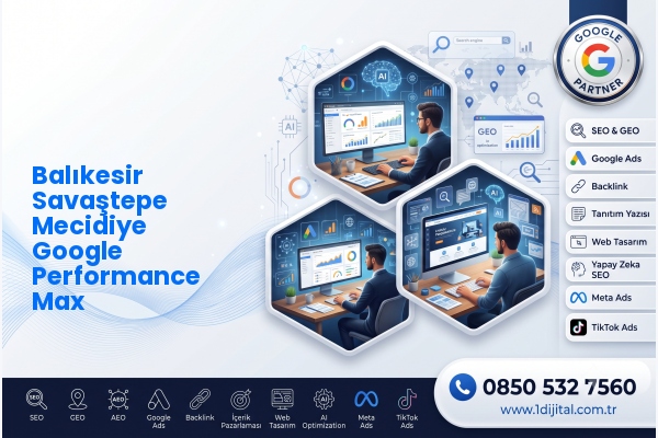 Balıkesir Savaştepe Mecidiye Google Performance Max — Dijital1 dijital pazarlama hizmeti görseli