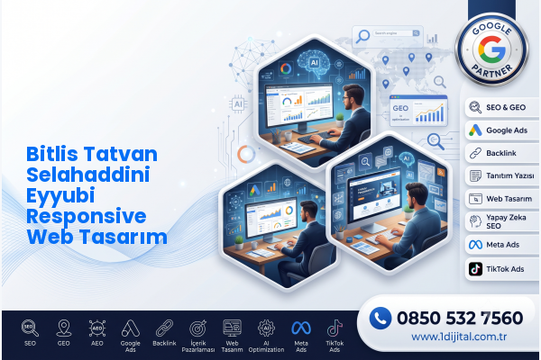Bitlis Tatvan Selahaddini Eyyubi Responsive Web Tasarım — Dijital1 dijital pazarlama hizmeti görseli