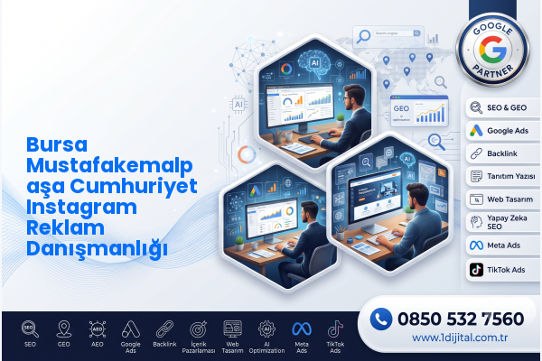 Bursa Mustafakemalpaşa Cumhuriyet Instagram Reklam Danışmanlığı — Dijital1 dijital pazarlama hizmeti görseli