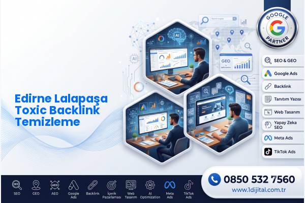 Edirne Lalapaşa Toxic Backlink Temizleme — Dijital1 dijital pazarlama hizmeti görseli