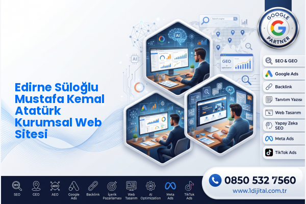 Edirne Süloğlu Mustafa Kemal Atatürk Kurumsal Web Sitesi — Dijital1 dijital pazarlama hizmeti görseli