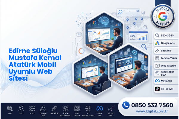 Edirne Süloğlu Mustafa Kemal Atatürk Mobil Uyumlu Web Sitesi — Dijital1 dijital pazarlama hizmeti görseli