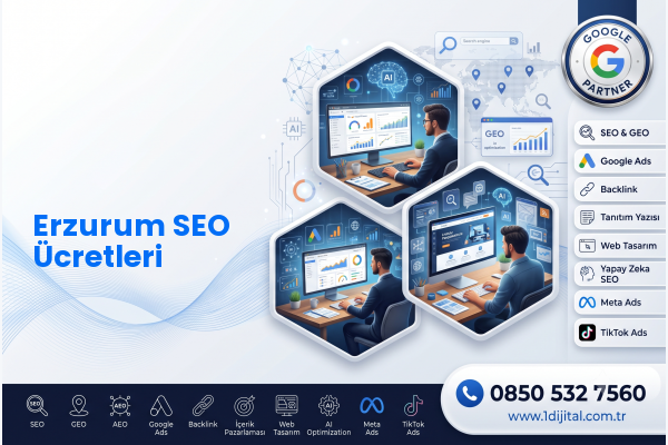 Erzurum SEO Ücretleri — Dijital1 dijital pazarlama hizmeti görseli