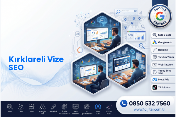 Kırklareli Vize SEO — Dijital1 dijital pazarlama hizmeti görseli