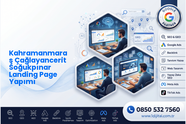 Kahramanmaraş Çağlayancerit Soğukpınar Landing Page Yapımı — Dijital1 dijital pazarlama hizmeti görseli