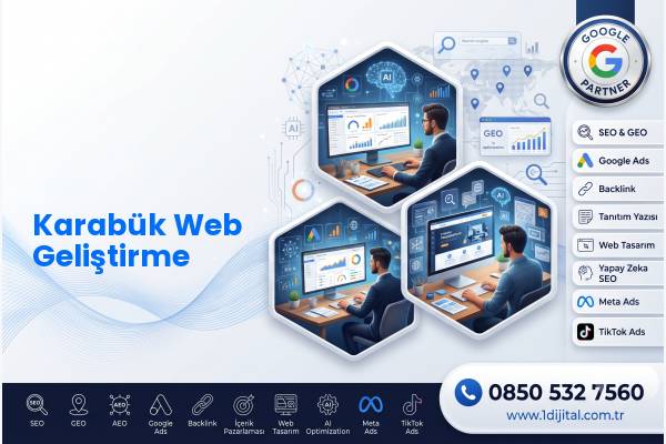 Karabük Web Geliştirme — Dijital1 dijital pazarlama hizmeti görseli