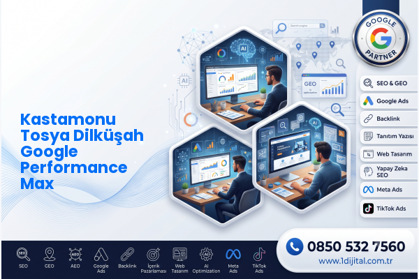 Kastamonu Tosya Dilküşah Google Performance Max — Dijital1 dijital pazarlama hizmeti görseli