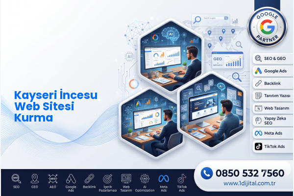 Kayseri İncesu Web Sitesi Kurma — Dijital1 dijital pazarlama hizmeti görseli