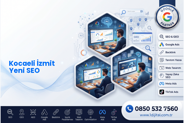 Kocaeli İzmit Yeni SEO — Dijital1 dijital pazarlama hizmeti görseli