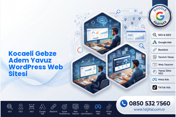 Kocaeli Gebze Adem Yavuz WordPress Web Sitesi — Dijital1 dijital pazarlama hizmeti görseli