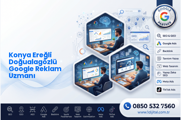 Konya Ereğli Doğualagözlü Google Reklam Uzmanı — Dijital1 dijital pazarlama hizmeti görseli