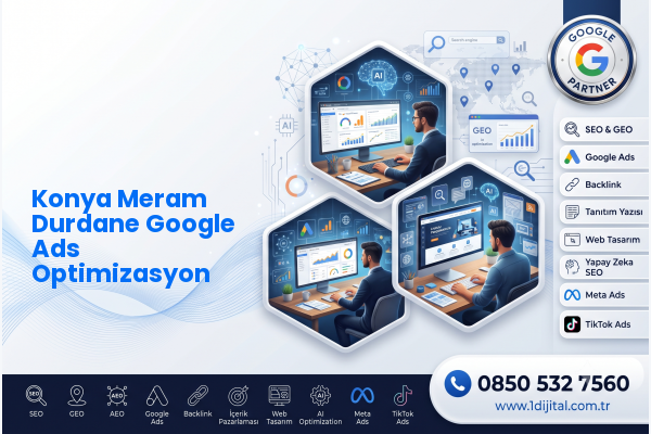 Konya Meram Durdane Google Ads Optimizasyon — Dijital1 dijital pazarlama hizmeti görseli