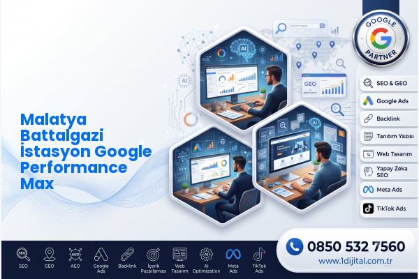 Malatya Battalgazi İstasyon Google Performance Max — Dijital1 dijital pazarlama hizmeti görseli