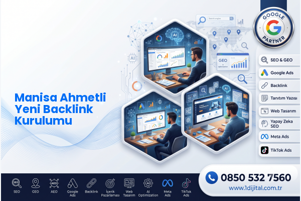 Manisa Ahmetli Yeni Backlink Kurulumu — Dijital 1 dijital pazarlama hizmeti görseli