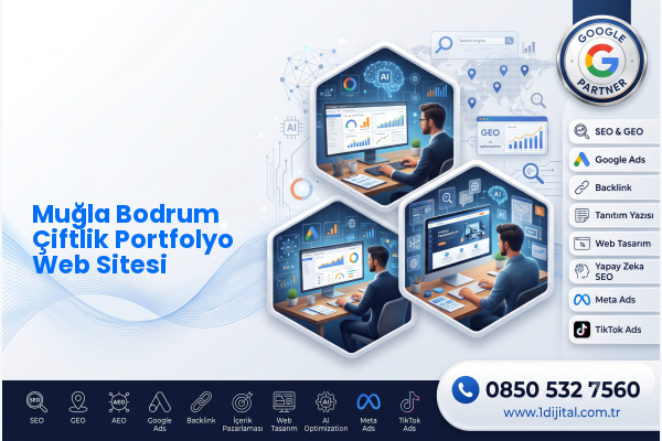 Muğla Bodrum Çiftlik Portfolyo Web Sitesi — Dijital1 dijital pazarlama hizmeti görseli