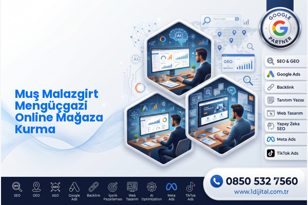 Muş Malazgirt Mengüçgazi Online Mağaza Kurma — Dijital1 dijital pazarlama hizmeti görseli