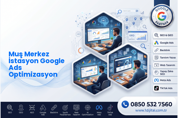 Muş Merkez İstasyon Google Ads Optimizasyon — Dijital1 dijital pazarlama hizmeti görseli