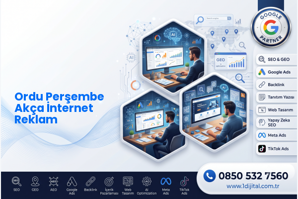 Ordu Perşembe Akça İnternet Reklam — Dijital1 dijital pazarlama hizmeti görseli