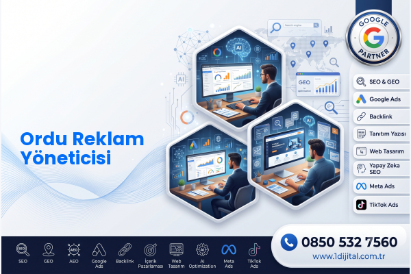 Ordu Reklam Yöneticisi — Dijital 1 dijital pazarlama hizmeti görseli