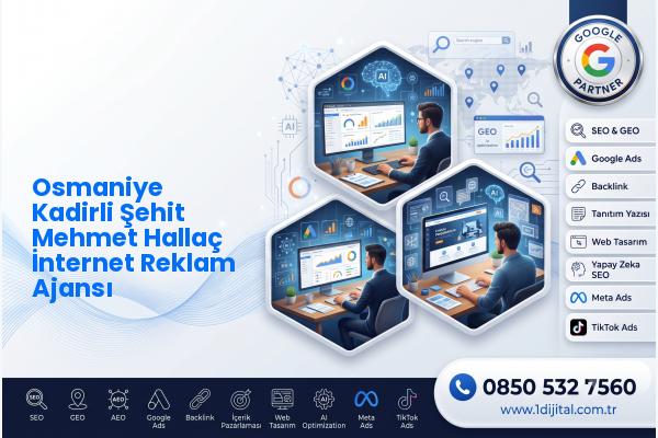 Osmaniye Kadirli Şehit Mehmet Hallaç İnternet Reklam Ajansı — Dijital1 dijital pazarlama hizmeti görseli