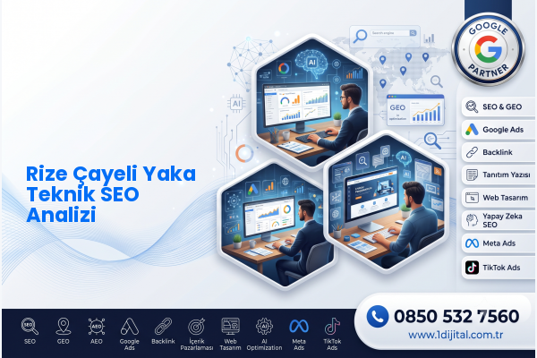 Rize Çayeli Yaka Teknik SEO Analizi — Dijital1 dijital pazarlama hizmeti görseli