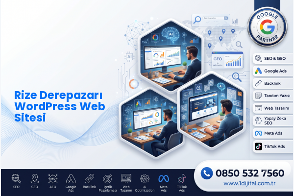 Rize Derepazarı WordPress Web Sitesi — Dijital 1 dijital pazarlama hizmeti görseli