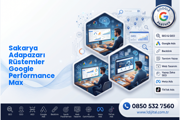 Sakarya Adapazarı Rüstemler Google Performance Max — Dijital1 dijital pazarlama hizmeti görseli