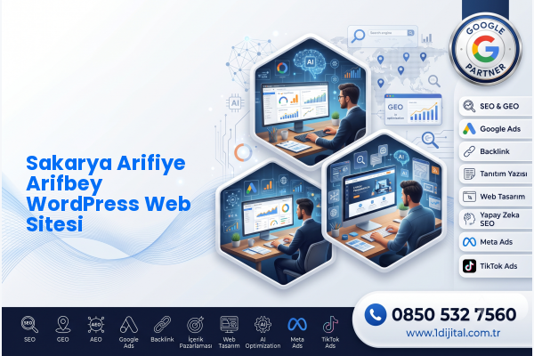 Sakarya Arifiye Arifbey WordPress Web Sitesi — Dijital1 dijital pazarlama hizmeti görseli