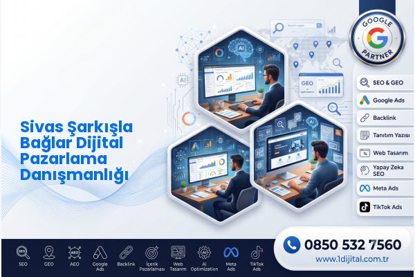 Sivas Şarkışla Bağlar Dijital Pazarlama Danışmanlığı — Dijital1 dijital pazarlama hizmeti görseli