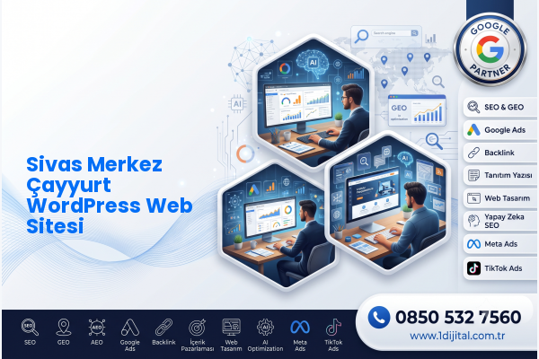 Sivas Merkez Çayyurt WordPress Web Sitesi — Dijital1 dijital pazarlama hizmeti görseli